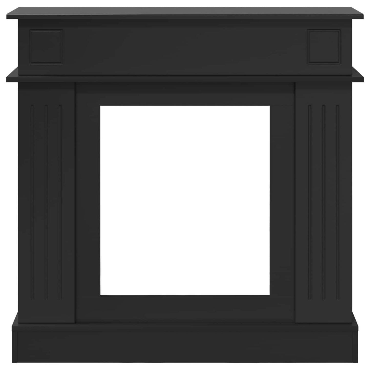 Fireplace Surround Black 102 x 26 x 100 cm Engineered Wood