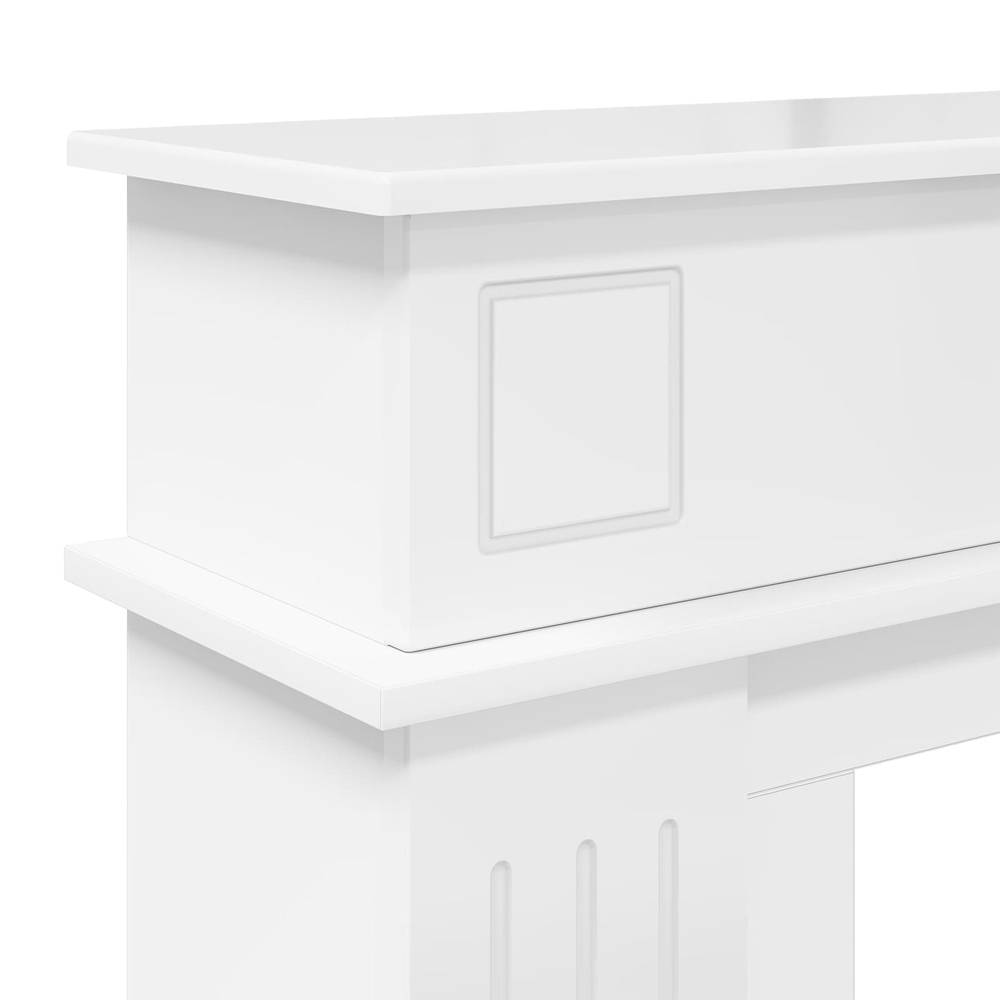 Fireplace Surround Gloss White 102 x 26 x 100 cm