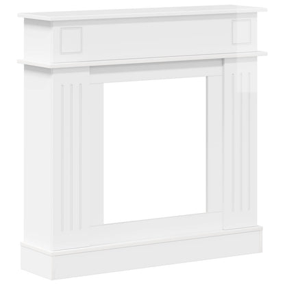 Fireplace Surround Gloss White 102 x 26 x 100 cm