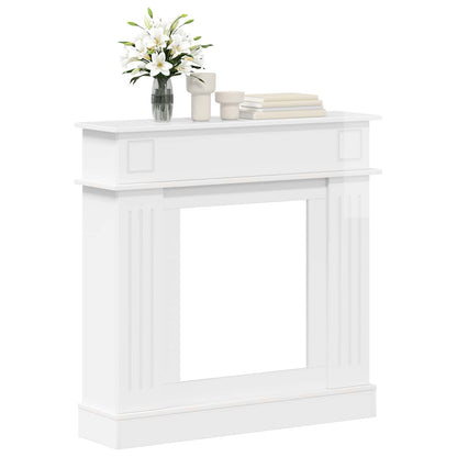 Fireplace Surround Gloss White 102 x 26 x 100 cm