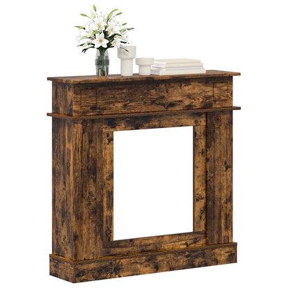 Fireplace Surround Smoked Oak 102 x 26 x 100 cm Engineered Wood