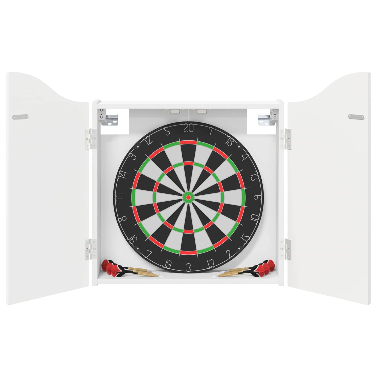 Dartboard Cabinet White 56 x 12 x 63 cm Engineered Wood