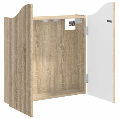Dartboard Cabinet Sonoma Oak 56 x 12 x 63 cm Engineered Wood