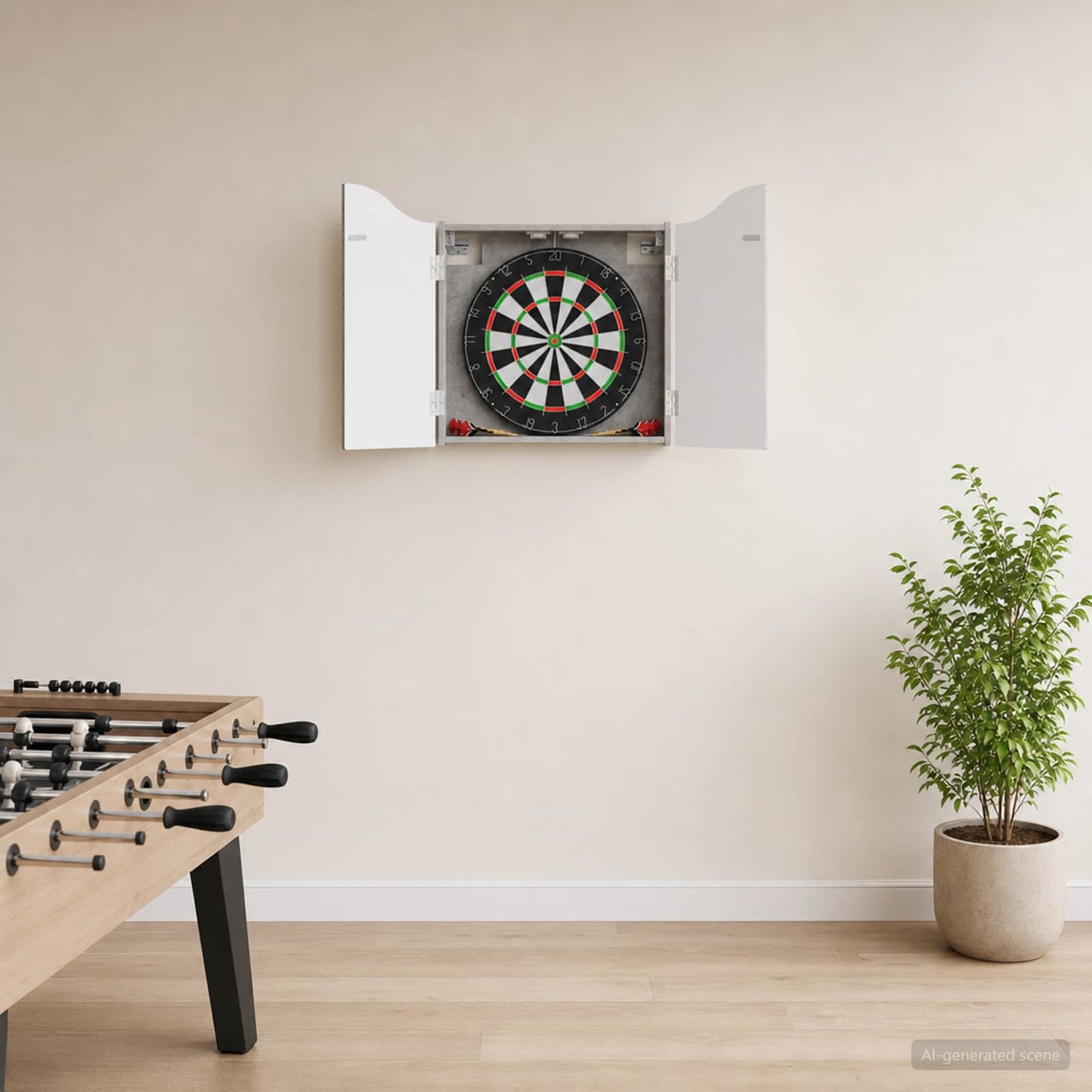 Dartboard Cabinet Concrete Grey 56 x 12 x 63 cm Engineered Wood