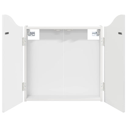 Dartboard Cabinet High Gloss White 56 x 12 x 63 cm