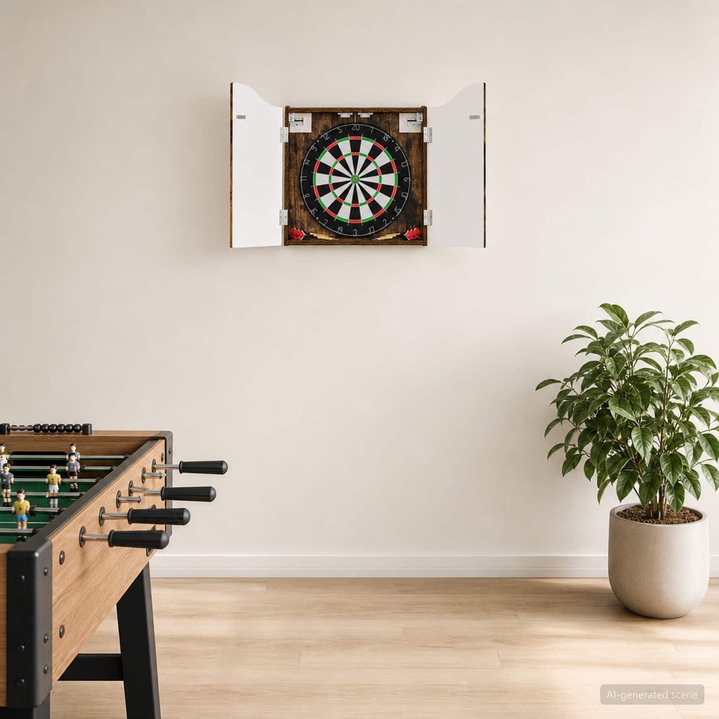 Dartboard Cabinet Smoked Oak 56 x 12 x 63 cm Engineered Wood