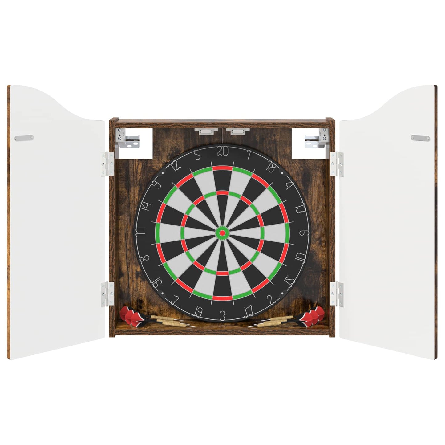 Dartboard Cabinet Smoked Oak 56 x 12 x 63 cm Engineered Wood