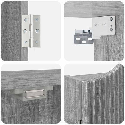 Dartboard Cabinet Grey Sonoma 56 x 12 x 63 cm Engineered Wood