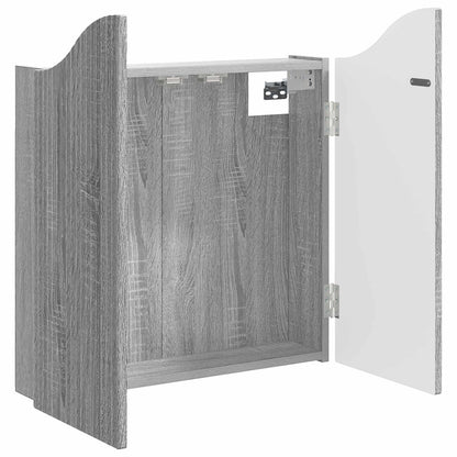Dartboard Cabinet Grey Sonoma 56 x 12 x 63 cm Engineered Wood