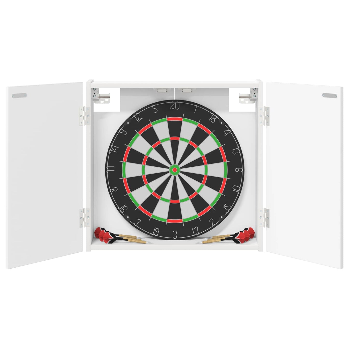 Dartboard Cabinet White 56 x 12 x 53.5 cm Engineered Wood