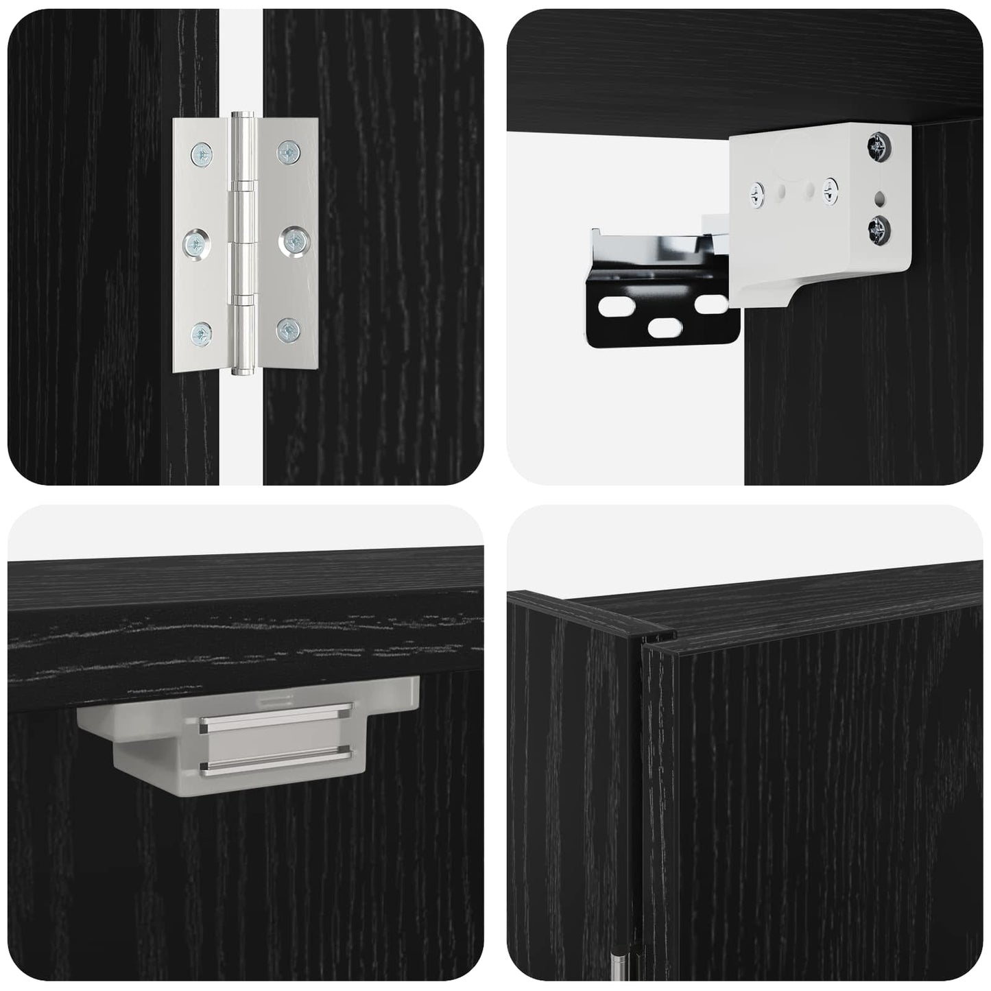 Dartboard Cabinet Black Oak 56 x 12 x 53.5 cm Engineered Wood