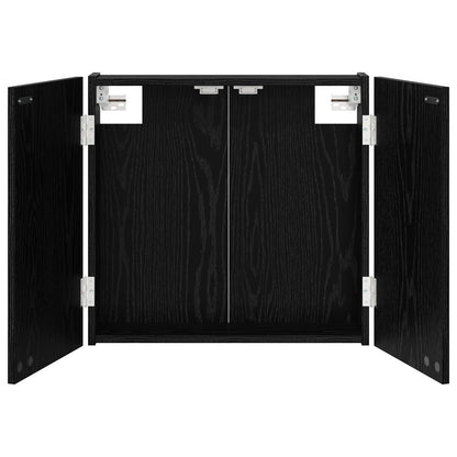 Dartboard Cabinet Black Oak 56 x 12 x 53.5 cm Engineered Wood