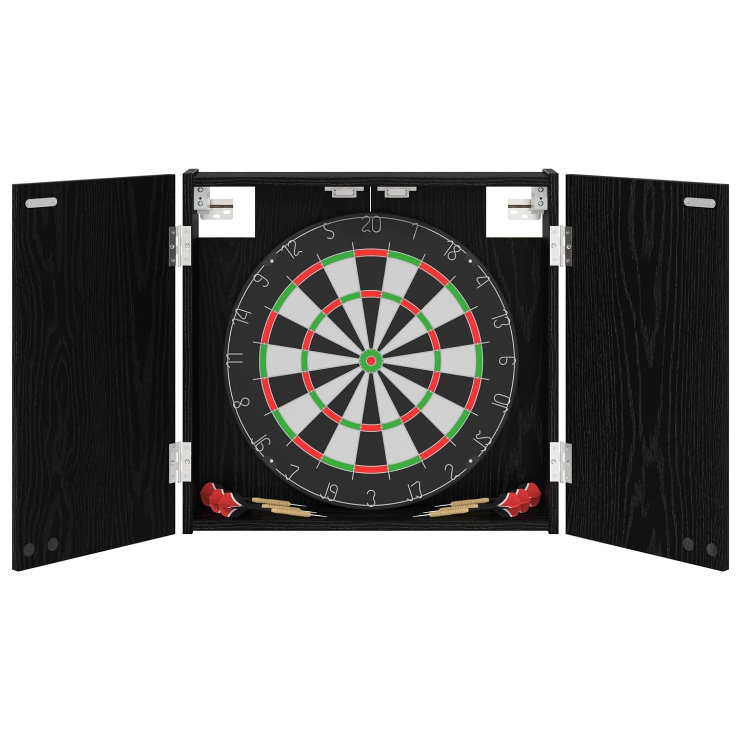 Dartboard Cabinet Black Oak 56 x 12 x 53.5 cm Engineered Wood