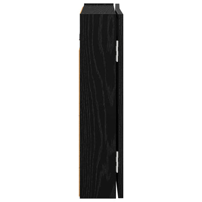 Dartboard Cabinet Black Oak 56 x 12 x 53.5 cm Engineered Wood