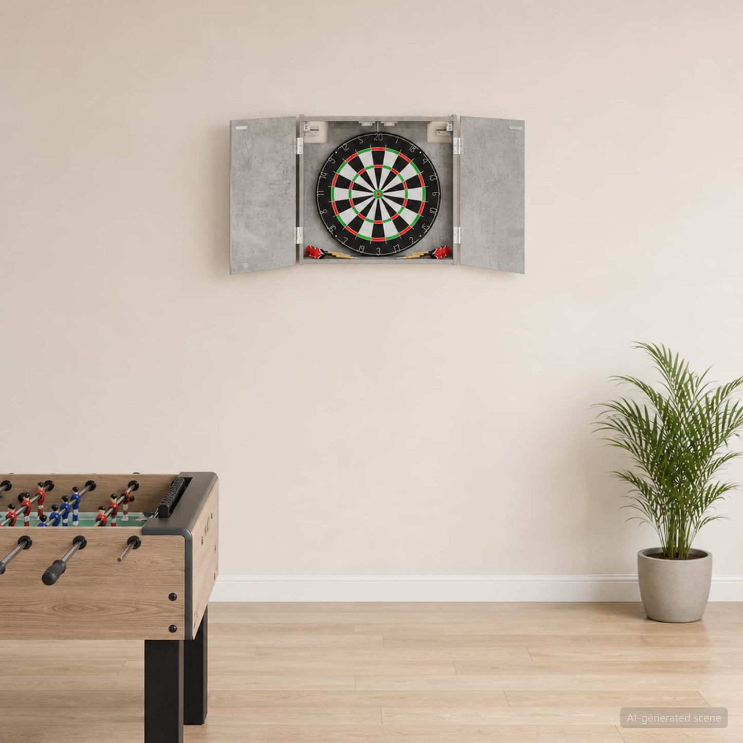 Dartboard Cabinet Concrete Grey 56 x 12 x 53.5 cm
