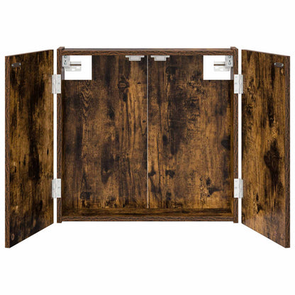 Dartboard Cabinet Smoked Oak 56 x 12 x 53.5 cm Engineered Wood