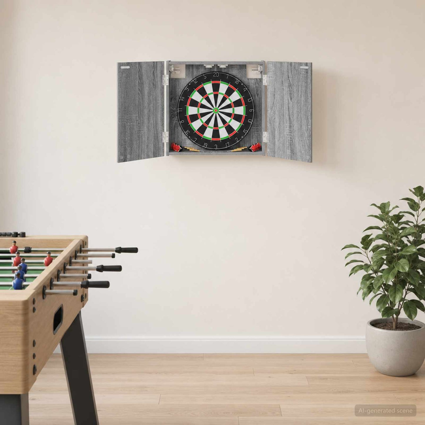 Dartboard Cabinet Grey Sonoma 56 x 12 x 53.5 cm Engineered Wood