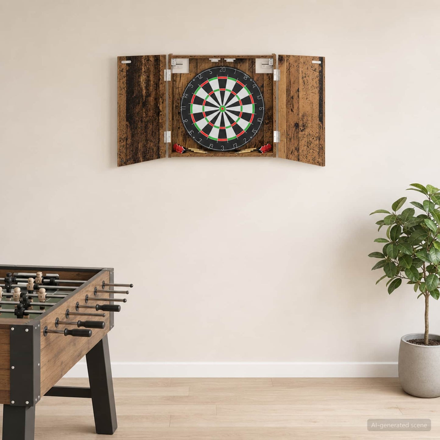 Dartboard Cabinet Old Wood 56 x 12 x 53.5 cm Engineered Wood