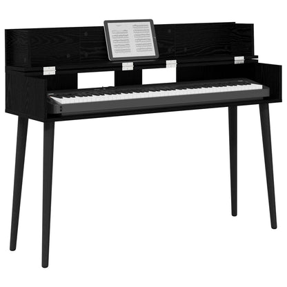 Studio Desk Black Oak 152 x 40 x 19.5 cm Engineered Wood