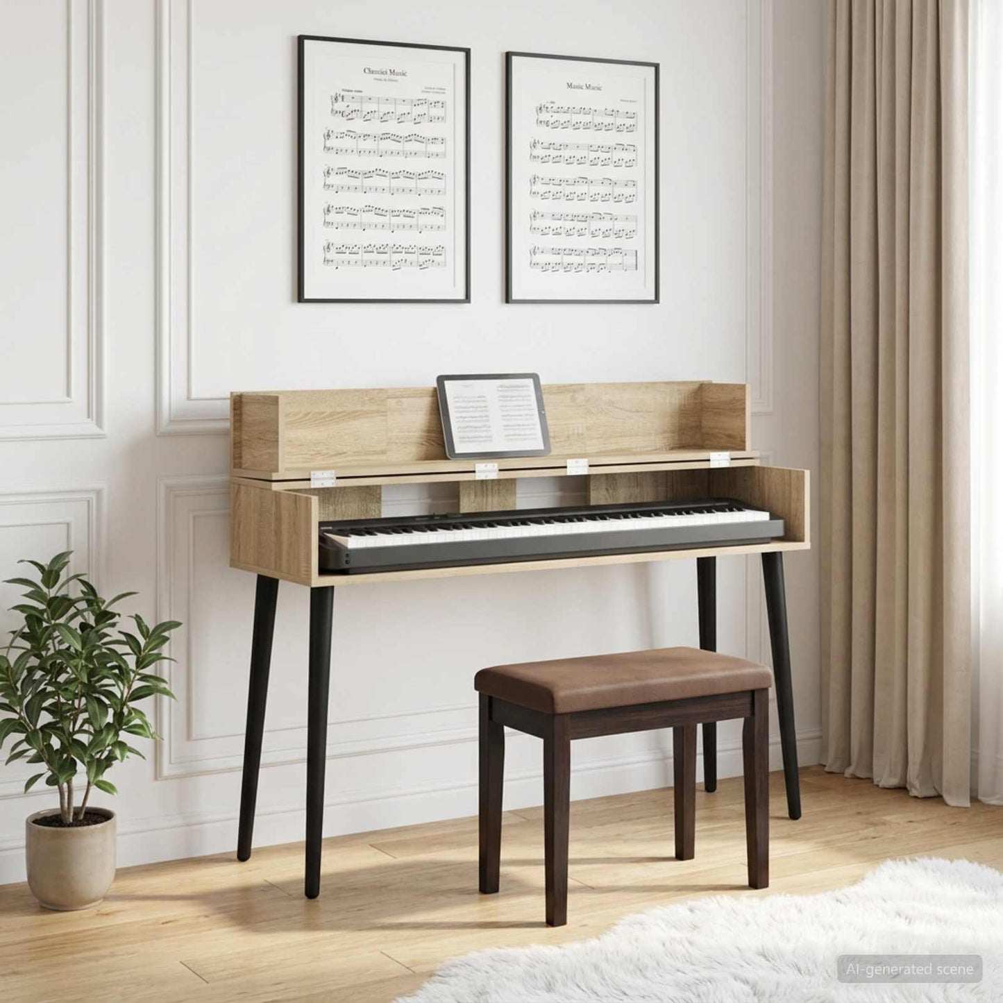 Studio Desk Sonoma Oak 152 x 40 x 19.5 cm Engineered Wood