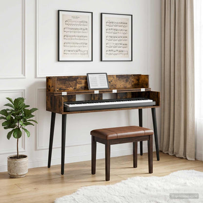 Studio Desk Smoked Oak 152 x 40 x 19.5 cm Engineered Wood