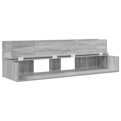 Studio Desk Grey Sonoma 152 x 40 x 19.5 cm Engineered Wood