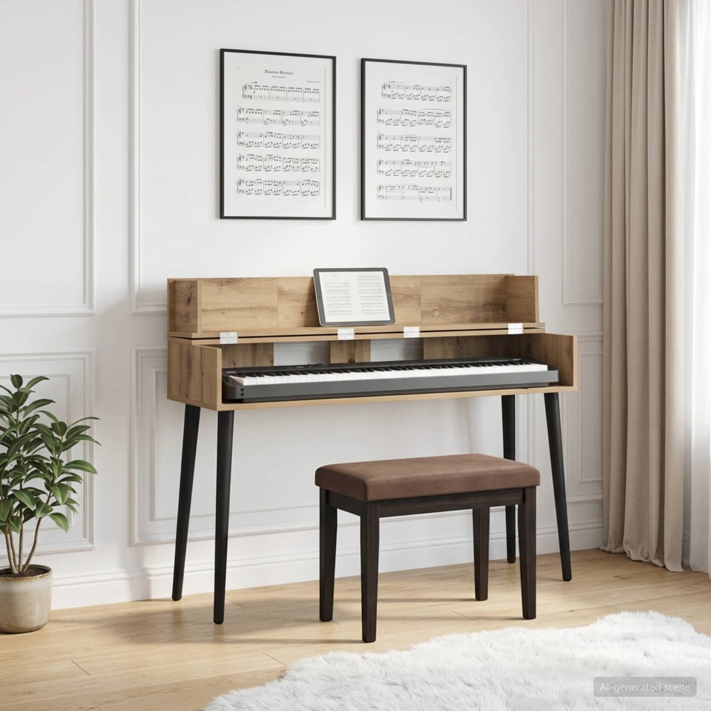 Studio Desk Artisan Oak 152 x 40 x 19.5 cm Engineered Wood