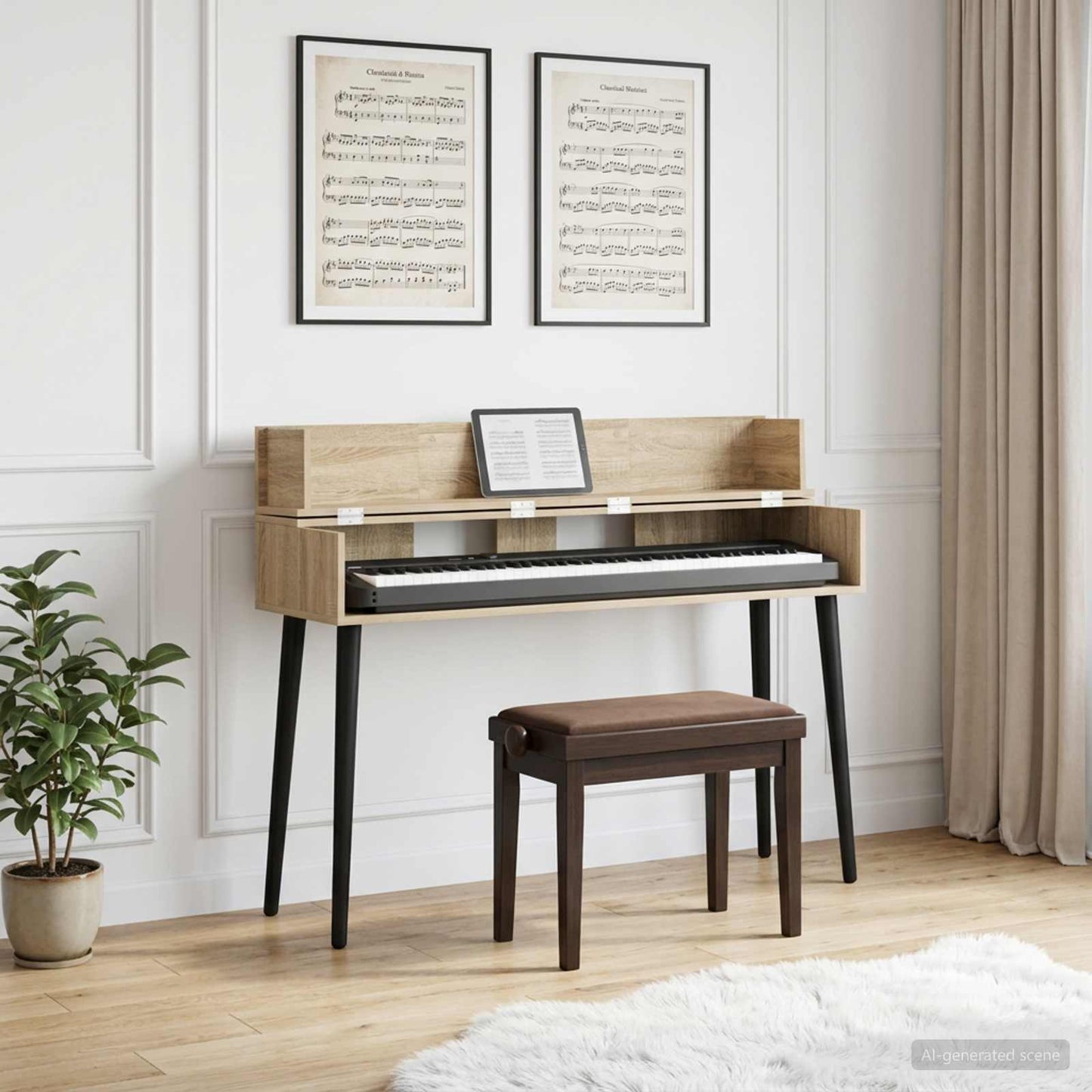 Studio Desk Sonoma Oak 130 x 40 x 19.5 cm Engineered Wood