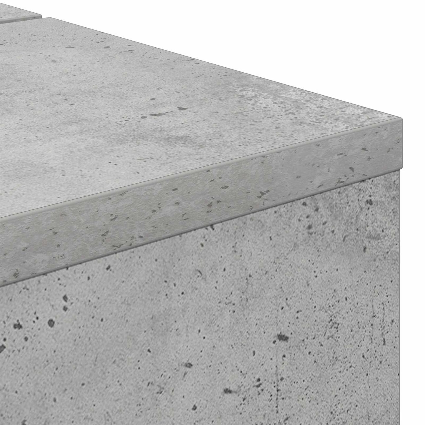 Studio Desk Concrete Grey 130 x 40 x 19.5 cm Engineered Wood