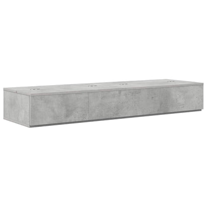 Studio Desk Concrete Grey 130 x 40 x 19.5 cm Engineered Wood