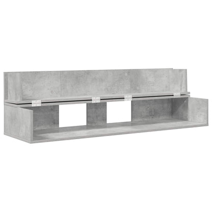 Studio Desk Concrete Grey 130 x 40 x 19.5 cm Engineered Wood