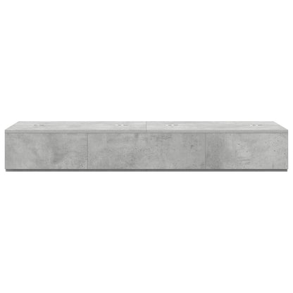 Studio Desk Concrete Grey 130 x 40 x 19.5 cm Engineered Wood