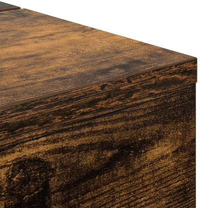 Studio Desk Smoked Oak 130 x 40 x 19.5 cm Engineered Wood
