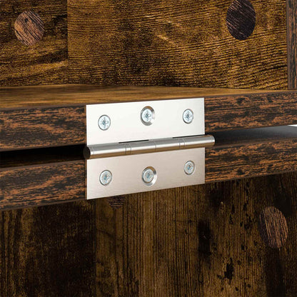 Studio Desk Smoked Oak 130 x 40 x 19.5 cm Engineered Wood