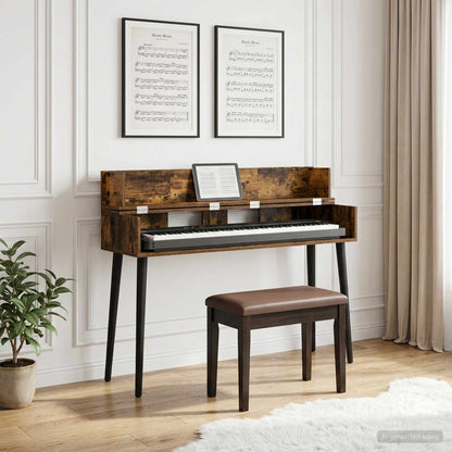 Studio Desk Smoked Oak 130 x 40 x 19.5 cm Engineered Wood