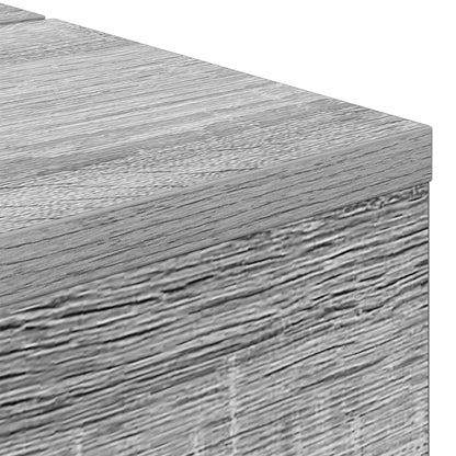 Studio Desk Grey Sonoma 130 x 40 x 19.5 cm Engineered Wood