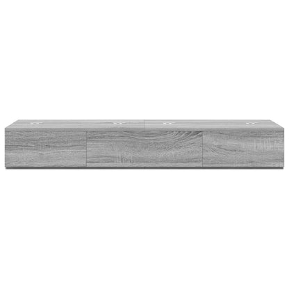 Studio Desk Grey Sonoma 130 x 40 x 19.5 cm Engineered Wood