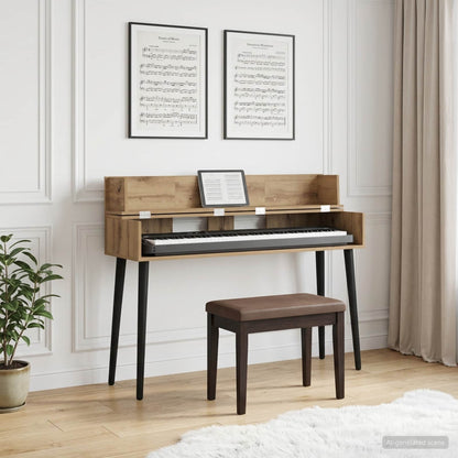 Studio Desk Artisan Oak 130 x 40 x 19.5 cm Engineered Wood