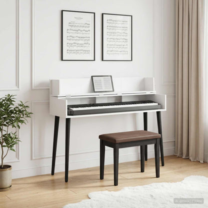 Studio Desk White 110 x 40 x 19.5 cm Engineered Wood