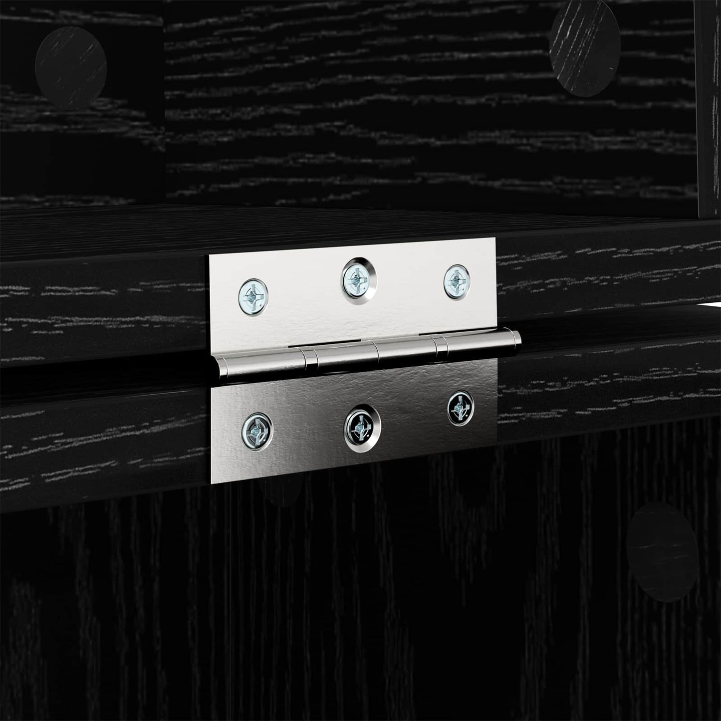 Studio Desk Black Oak 110 x 40 x 19.5 cm Engineered Wood