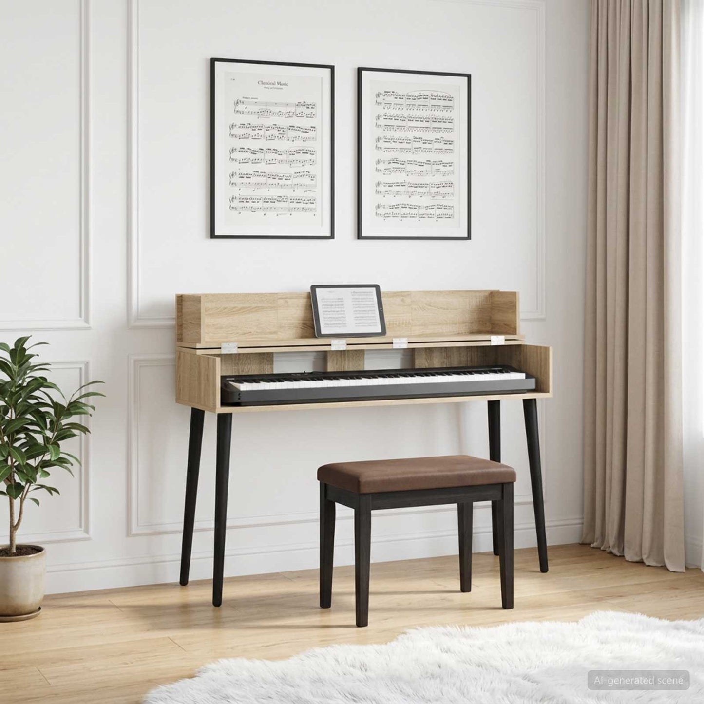 Studio Desk Sonoma Oak 110 x 40 x 19.5 cm Engineered Wood