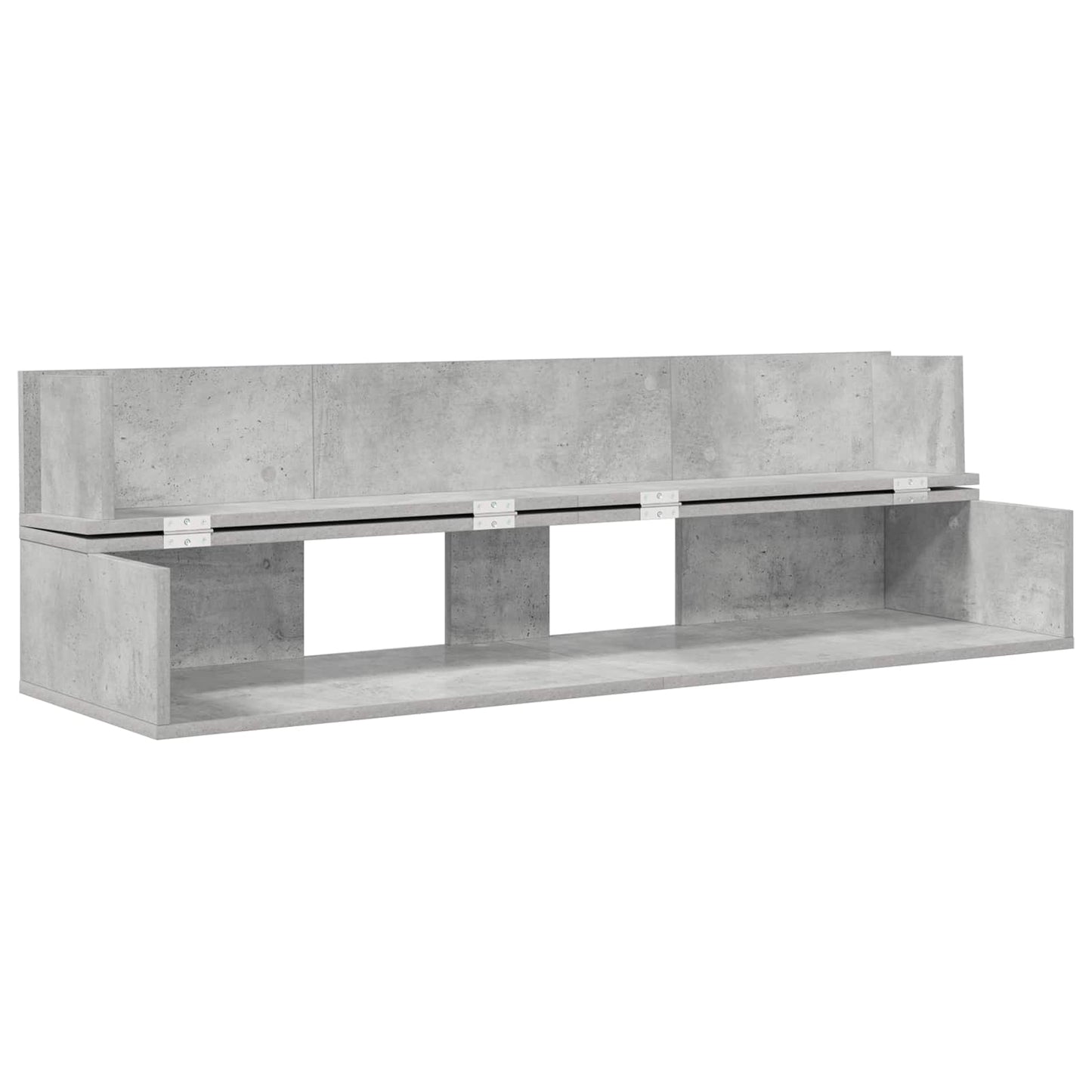 Studio Desk Concrete Grey 110 x 40 x 19.5 cm Engineered Wood