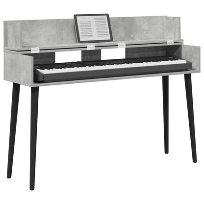 Studio Desk Concrete Grey 110 x 40 x 19.5 cm Engineered Wood