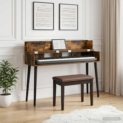 Studio Desk Smoked Oak 110 x 40 x 19.5 cm Engineered Wood