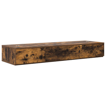 Studio Desk Smoked Oak 110 x 40 x 19.5 cm Engineered Wood