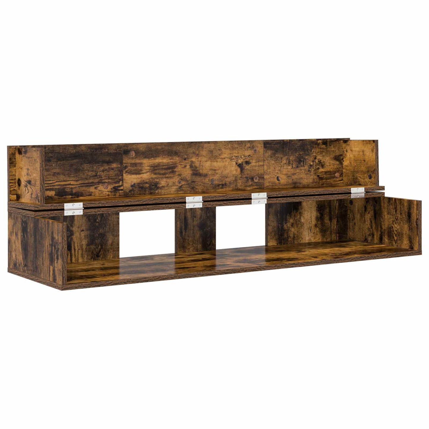 Studio Desk Smoked Oak 110 x 40 x 19.5 cm Engineered Wood