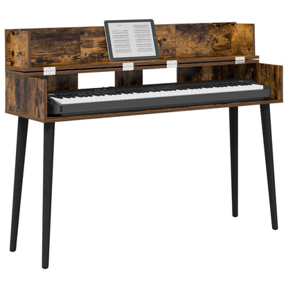Studio Desk Smoked Oak 110 x 40 x 19.5 cm Engineered Wood