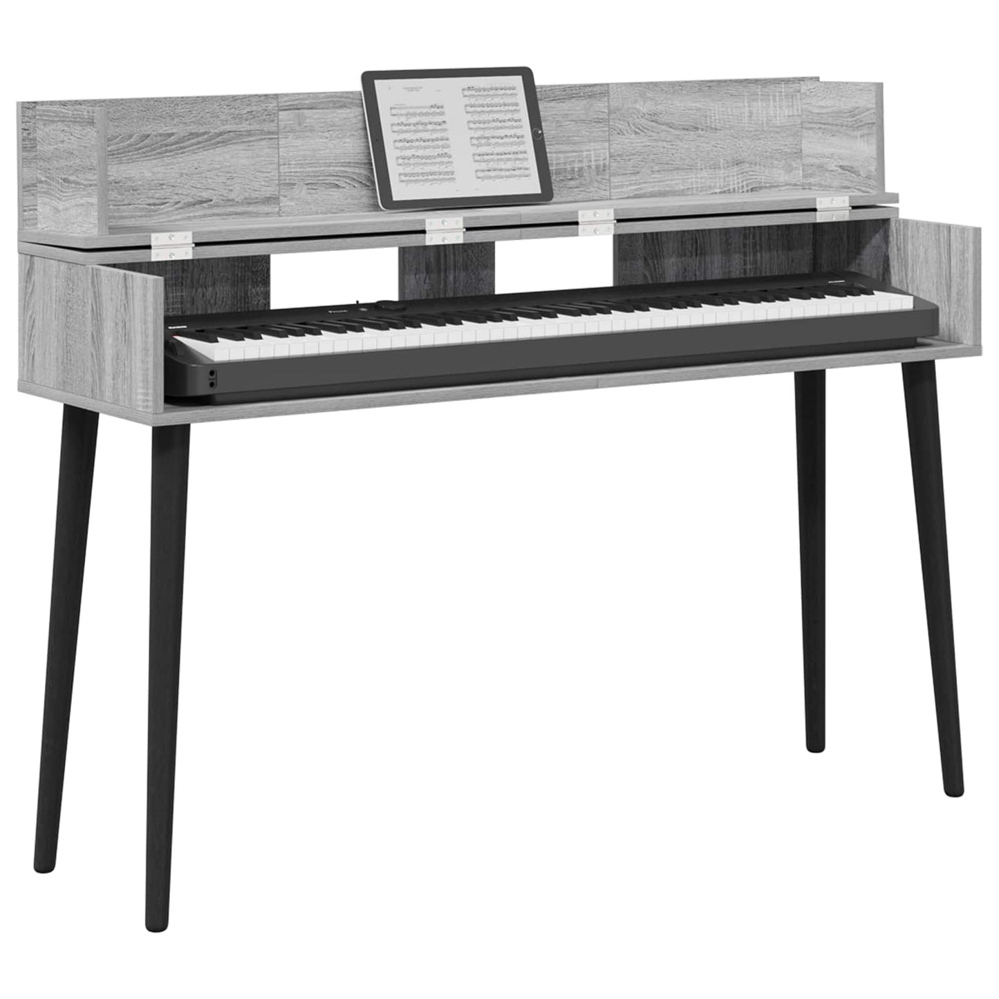 Studio Desk Grey Sonoma 110 x 40 x 19.5 cm Engineered Wood