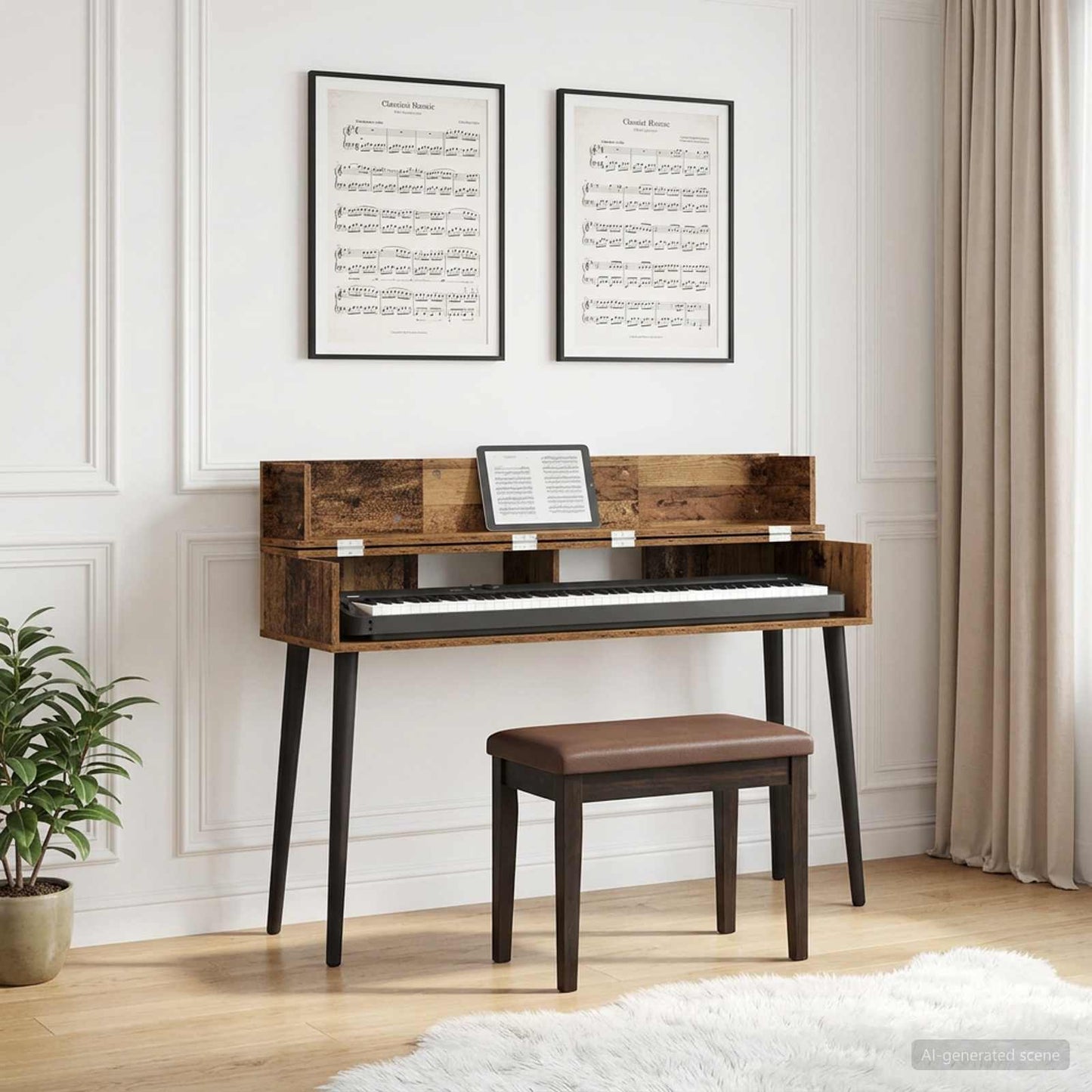 Studio Desk Old Wood 110 x 40 x 19.5 cm Engineered Wood