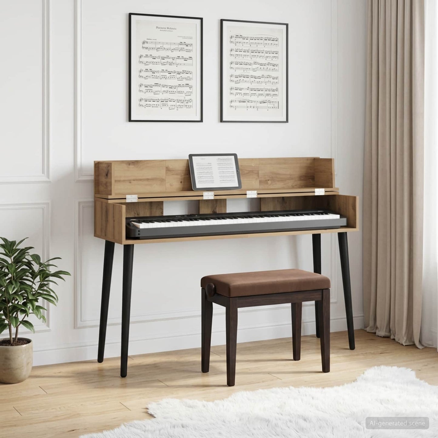 Studio Desk Artisan Oak 110 x 40 x 19.5 cm Engineered Wood